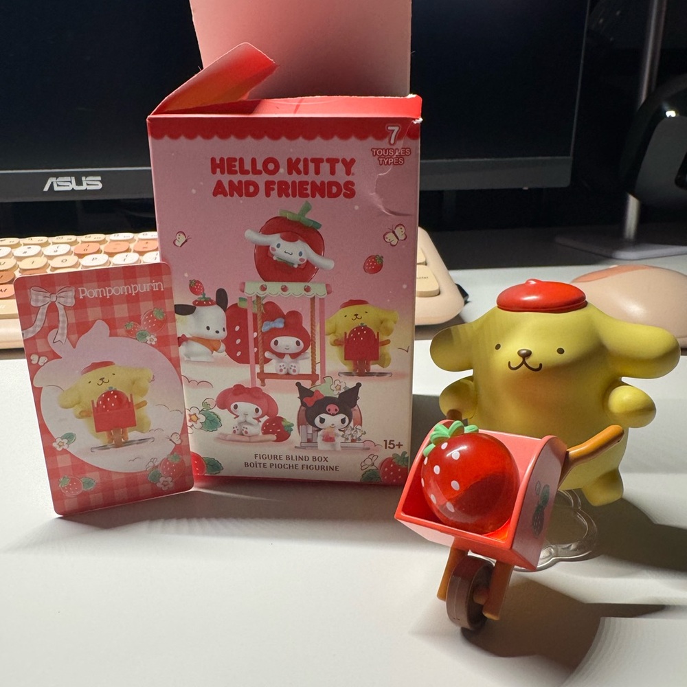 SOLD Miniso Hello Kitty & Friends Strawberry Field Blind Box (Pompompurin